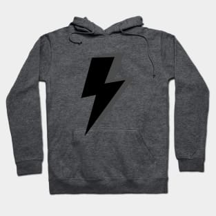 Black and Grey Lightning on a White Background Hoodie